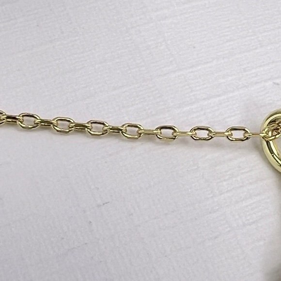 RACHEL ZOE,STERLING SILVER 18KT GOLD PLATED BLACK CLOVER NECKLACE,CUBIC ZIRCONIA - Picture 8 of 15